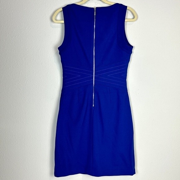 Laundry by Shelli Segal Blue Sleeveless Shift Dress 8 - Picture 5 of 9